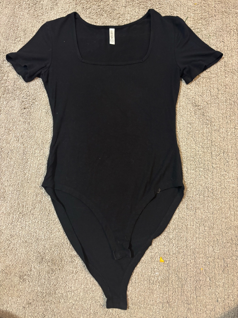 Classic Black One-Piece Bodysuit - Scoop Neck